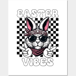 Easter Vibes OK Peace Sign Easter Bunny Vibes Posters and Art